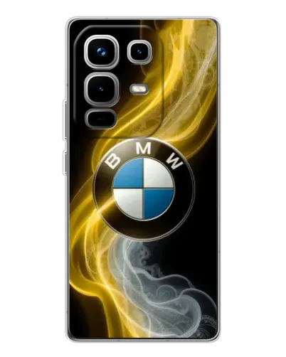 Чехол для Infinix Note 50 с картинкой «Золотистый дым BMW»