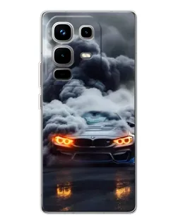 Чехол для Infinix Note 50 с картинкой «BMW в дыму»