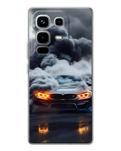 Чехол для Infinix Note 50 с картинкой «BMW в дыму»