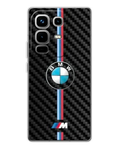 Чехол для Infinix Note 50 с картинкой «Эмблема BMW и карбон»