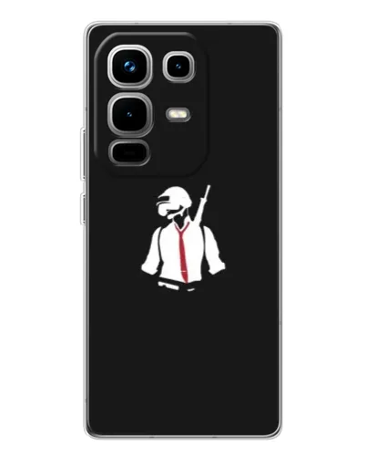 Чохол для Infinix Note 50 з картинкою «PUBG — силует воїна»