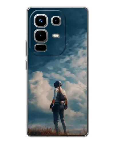 Чохол для Infinix Note 50 з картинкою «Герой PUBG на скелі»