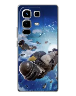 Чохол для Infinix Note 50 з картинкою «Десант PUBG — стрибок»