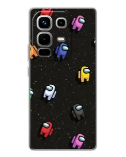 Чохол для Infinix Note 50 з картинкою «Космічний патерн Among Us»