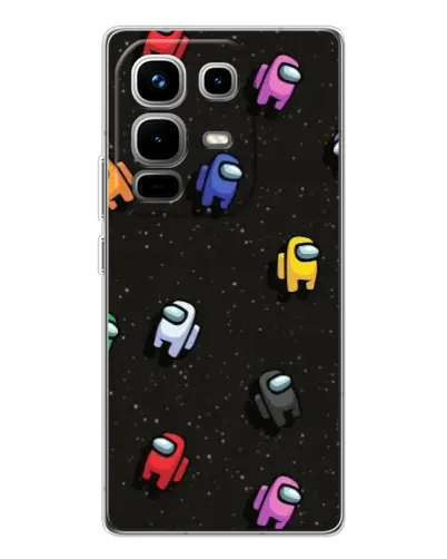 Чохол для Infinix Note 50 з картинкою «Космічний патерн Among Us»