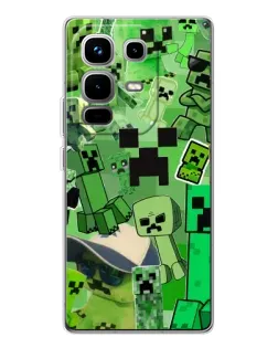 Чохол для Infinix Note 50 з картинкою «Кріпери Minecraft»