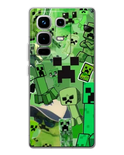 Чохол для Infinix Note 50 з картинкою «Кріпери Minecraft»