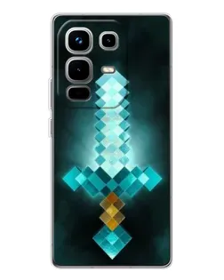 Чохол для Infinix Note 50 з картинкою «Алмазний меч неон»
