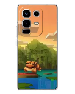 Чохол для Infinix Note 50 з картинкою «Майнкрафт захід сонця»