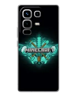 Чохол для Infinix Note 50 з картинкою «Minecraft Diamond лого»