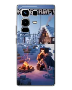 Чохол для Infinix Note 50 з картинкою «Зимовий Minecraft»