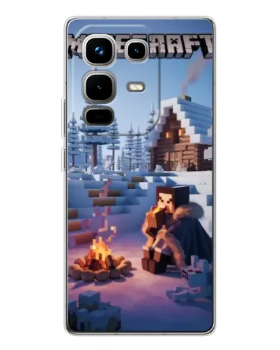 Чохол для Infinix Note 50 з картинкою «Зимовий Minecraft»