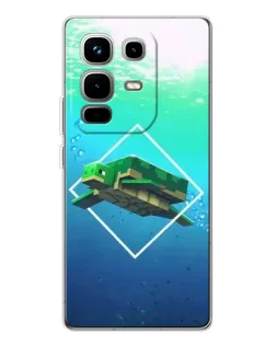 Чохол для Infinix Note 50 з картинкою «Черепаха Minecraft»