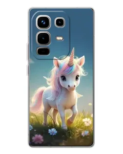 Чехол для Infinix Note 50 с картинкой «Единорог на поляне» Чехол для Infinix Note 50 с картинкой «Единорог на поляне»