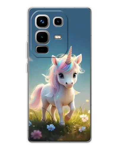 Чехол для Infinix Note 50 с картинкой «Единорог на поляне»