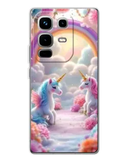 Чехол для Infinix Note 50 с картинкой «Радуга и единороги» Чехол для Infinix Note 50 с картинкой «Радуга и единороги»