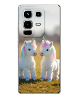 Чехол для Infinix Note 50 с картинкой «Пара единорогов»
