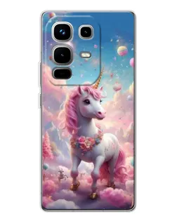 Чехол для Infinix Note 50 с картинкой «Единорог среди облаков»