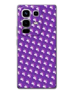 Чехол для Infinix Note 50 с картинкой «Единороги на фиолетовом»