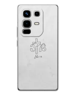 Чехол для Infinix Note 50 с картинкой «Иоанна 3:16 Крест»