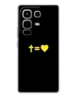 Чехол для Infinix Note 50 с картинкой «Сердце и Крест»