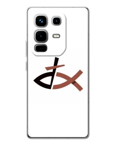 Чехол для Infinix Note 50 с картинкой «Рыба и крест»
