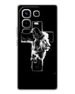 Чехол для Infinix Note 50 с картинкой «Сияющий крест Jesus»