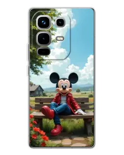 Чехол для Infinix Note 50 с картинкой «Микки на скамейке»