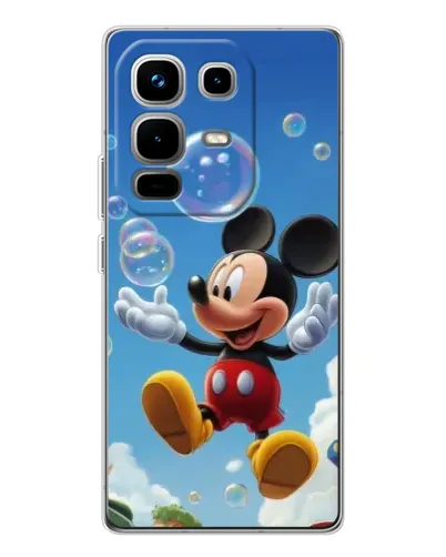 Чехол для Infinix Note 50 с картинкой «Mickey и мыльные пузыри»