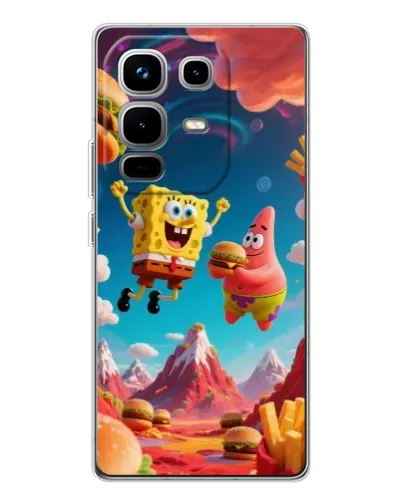 Чехол для Infinix Note 50 с картинкой «Космический фастфуд»