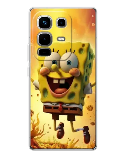 Чехол для Infinix Note 50 с картинкой «Губка Боб прыгает»
