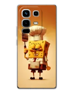 Чехол для Infinix Note 50 с картинкой «Губка Боб повар»