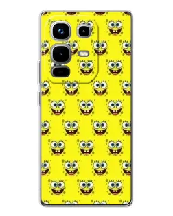 Чехол для Infinix Note 50 с картинкой «Паттерн Губка Боб»