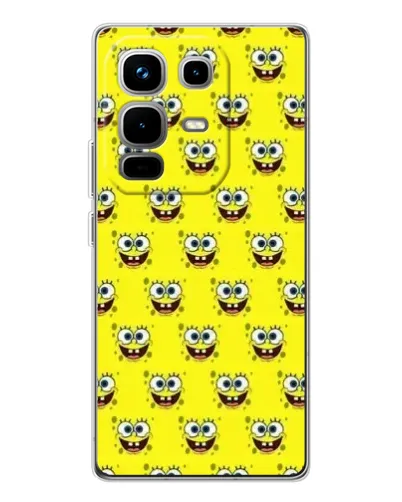 Чехол для Infinix Note 50 с картинкой «Паттерн Губка Боб»
