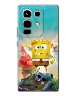 Чехол для Infinix Note 50 с картинкой «Спанч Боб победитель»
