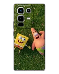 Чехол для Infinix Note 50 с картинкой «Друзья на лужайке»
