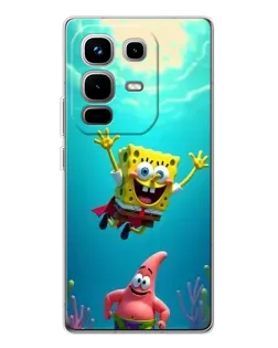 Чехол для Infinix Note 50 с картинкой «Спанч Боб под водой»