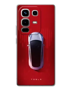 Чехол для Infinix Note 50 с картинкой «Tesla Top View»