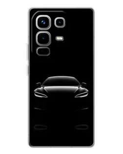 Чехол для Infinix Note 50 с картинкой «Силуэт Tesla Night»