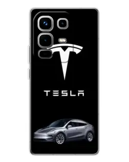 Чехол для Infinix Note 50 с картинкой «Tesla Model Y»