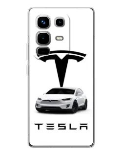 Чехол для Infinix Note 50 с картинкой «Tesla White Style»