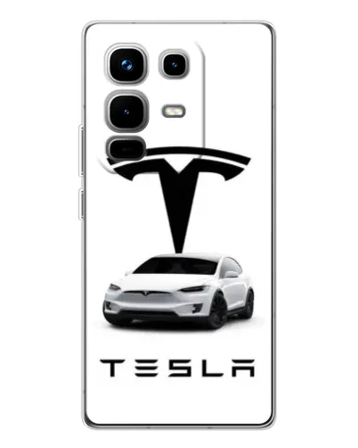 Чехол для Infinix Note 50 с картинкой «Tesla White Style»