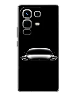 Чехол для Infinix Note 50 с картинкой «Фары Tesla Night»