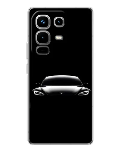 Чехол для Infinix Note 50 с картинкой «Фары Tesla Night»