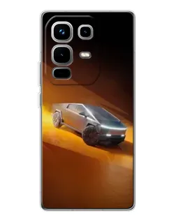 Чехол для Infinix Note 50 с картинкой «Cybertruck в пустыне»