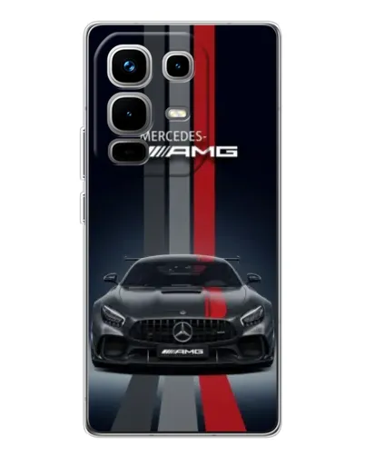 Чехол для Infinix Note 50 с картинкой «Mercedes — белый карбон»