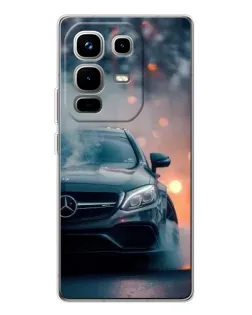 Чехол для Infinix Note 50 с картинкой «Mercedes — ночной город»