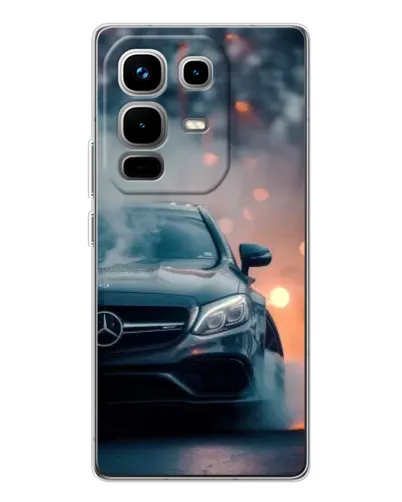 Чехол для Infinix Note 50 с картинкой «Mercedes — ночной город»