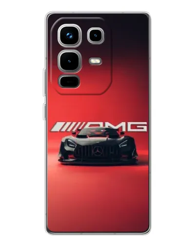 Чехол для Infinix Note 50 с картинкой «Mercedes AMG — красная линия»