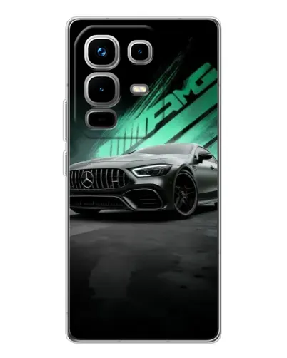 Чехол для Infinix Note 50 с картинкой «Темный Mercedes AMG»